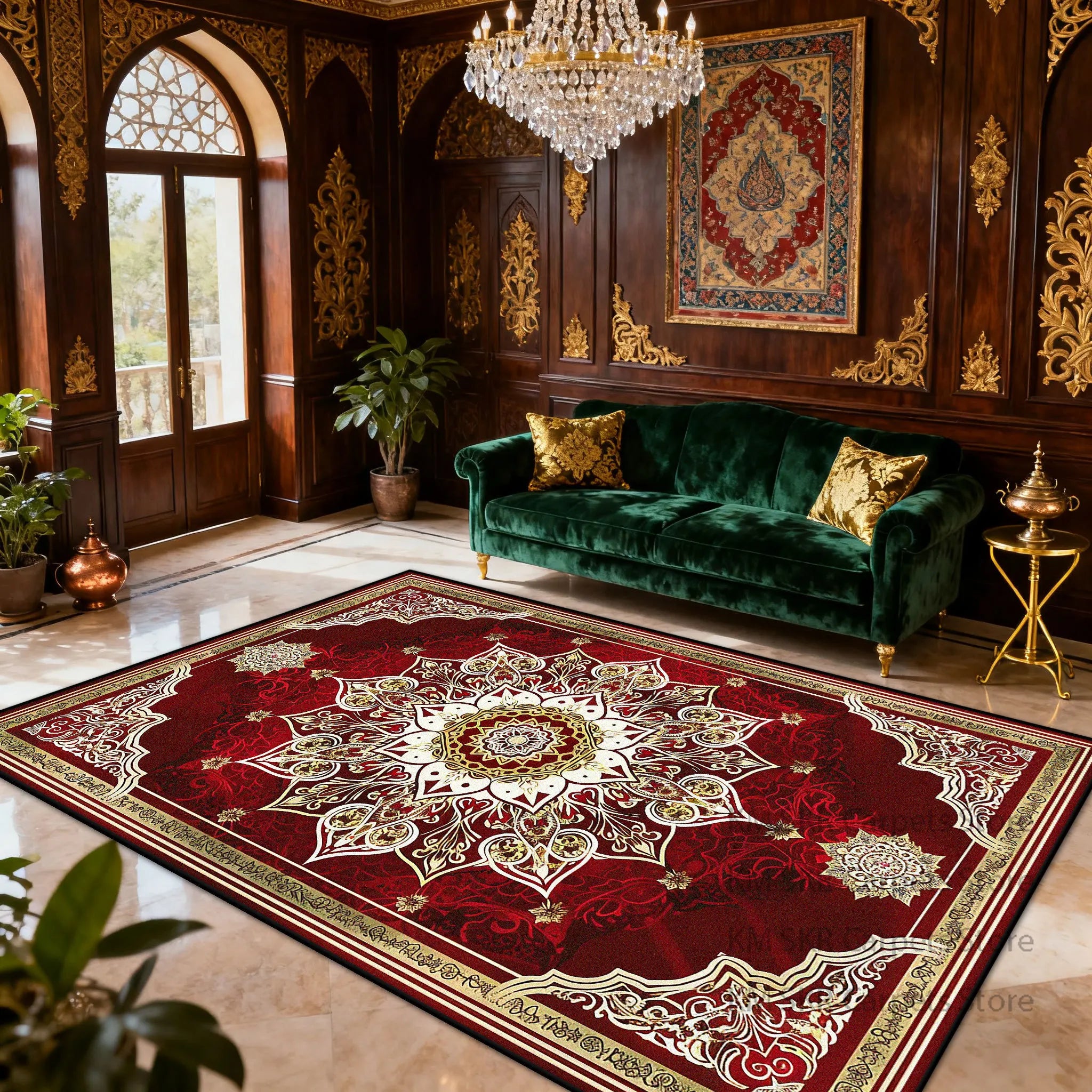 Persian American Retro Carpet, Ethnic Style