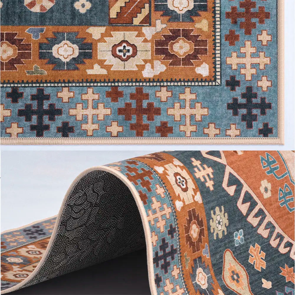 Persian Red Long Corridor Carpet Non-slip Decoration Home Bohemian Retro Entryway Rug Washable Boho Runners Mat Customizable