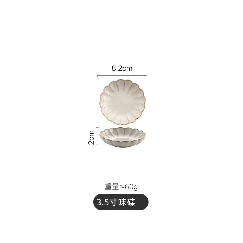 Nordic Household White Bowls Dinner Plates Ceramic White Glaze Tableware Set Western Steak Dish Salad Bowl Vegetable Fish Plate