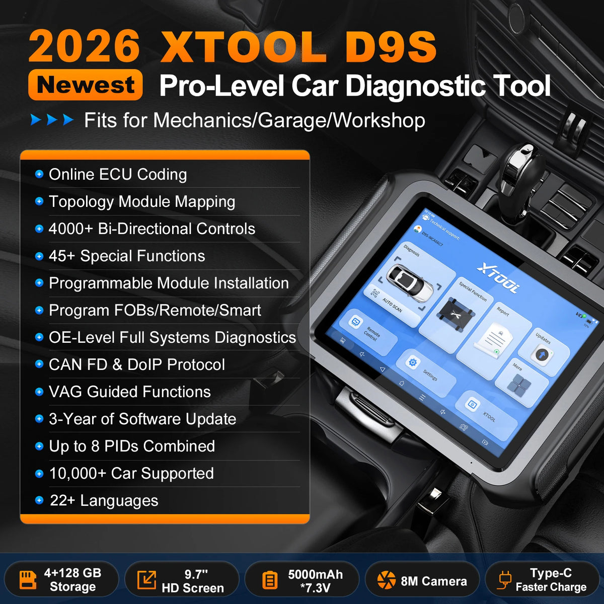 XTOOL D9 D9S Full System Car Diagnostic Tool