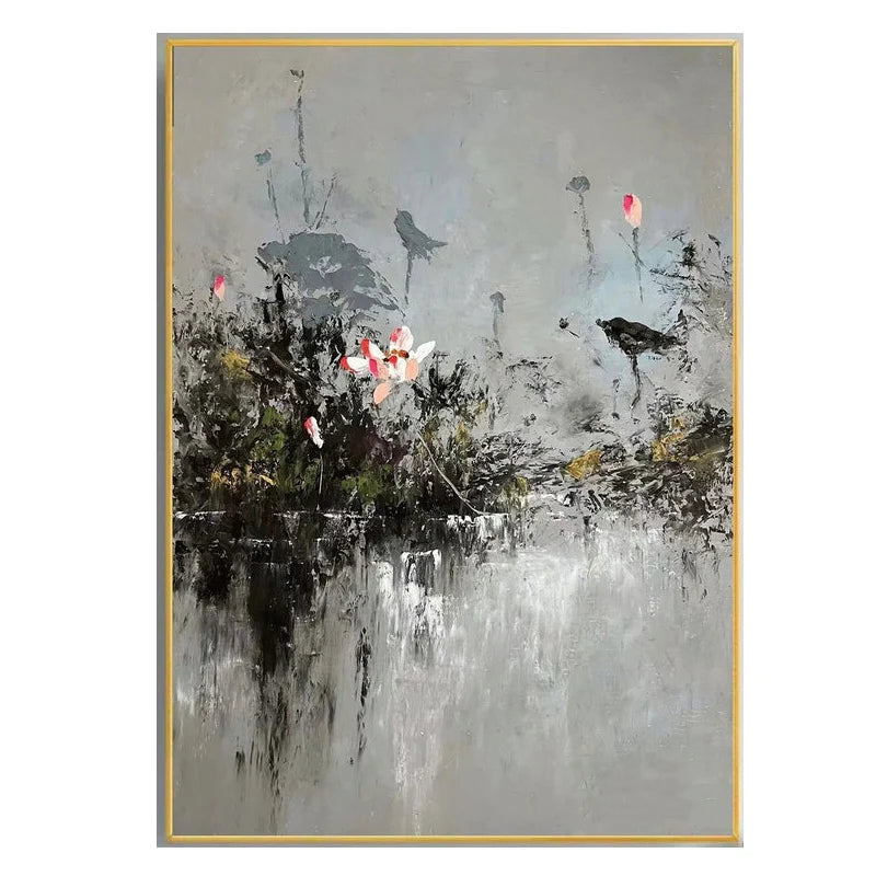 Abstract Waterfall Landscape Oil Painting Hand Painted Canvas Painting On canvas