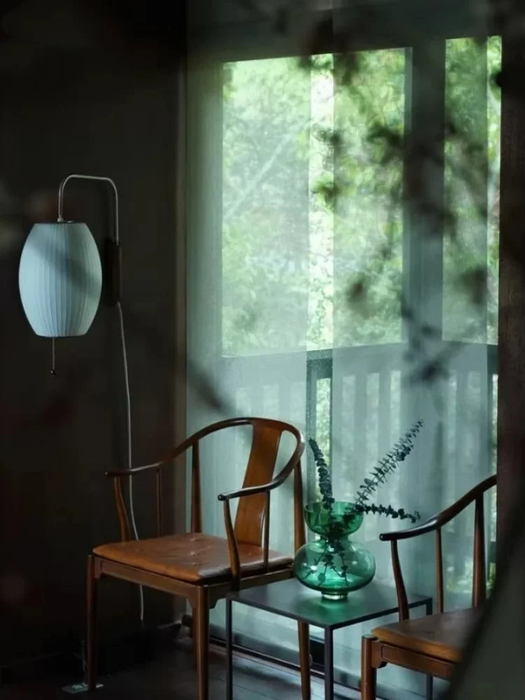 Italian Minimalist Silk Wall Lamp
