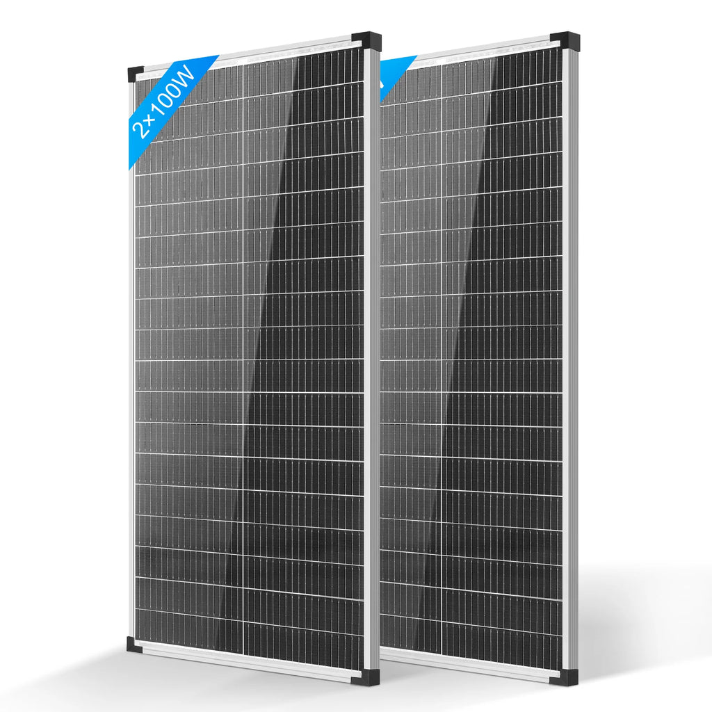 12V 200W N-Type 18BB Solar Panel, High Efficiency 25% Solar Cell A+ PV Module IP68 Junction Box, Portable Solar Panel for RV Camper Boat Rooftop Off Grid Power