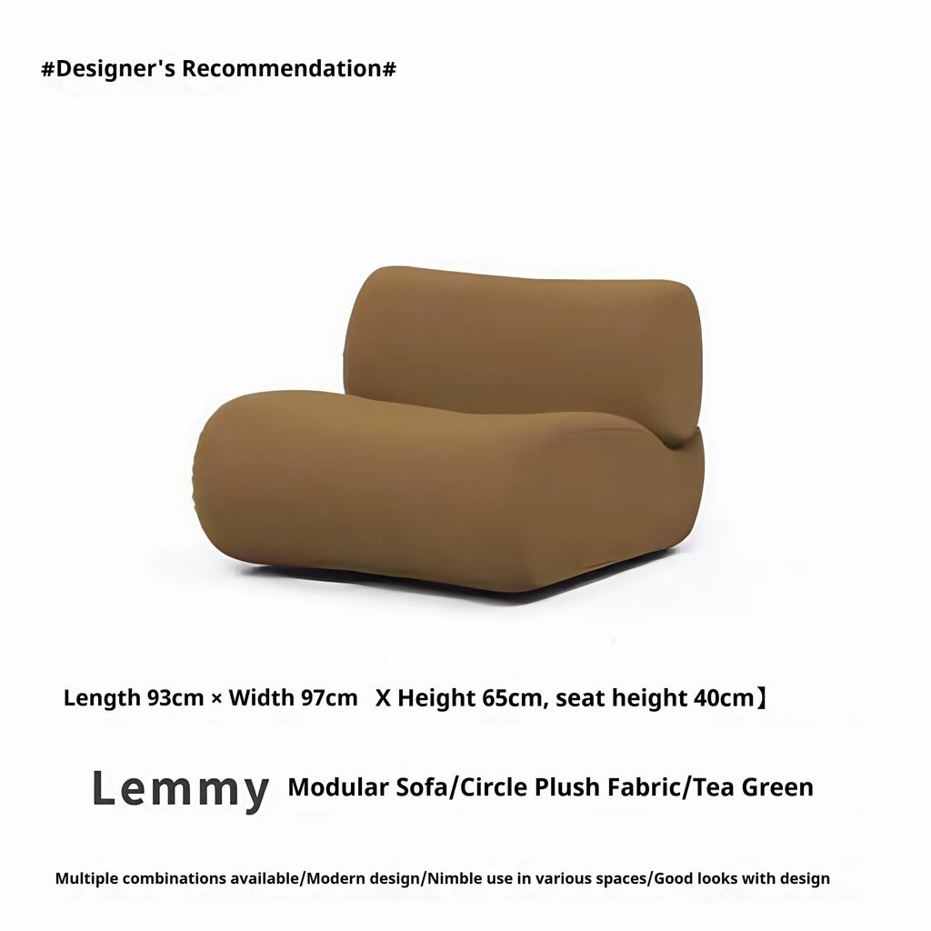 Vacuum-Compressed Modular Sofa, Wabi-Sabi Sherpa Fabric Sectional with High-Elastic Foam, Cream Mid-Century Style,