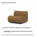 Vacuum-Compressed Modular Sofa, Wabi-Sabi Sherpa Fabric Sectional with High-Elastic Foam, Cream Mid-Century Style,
