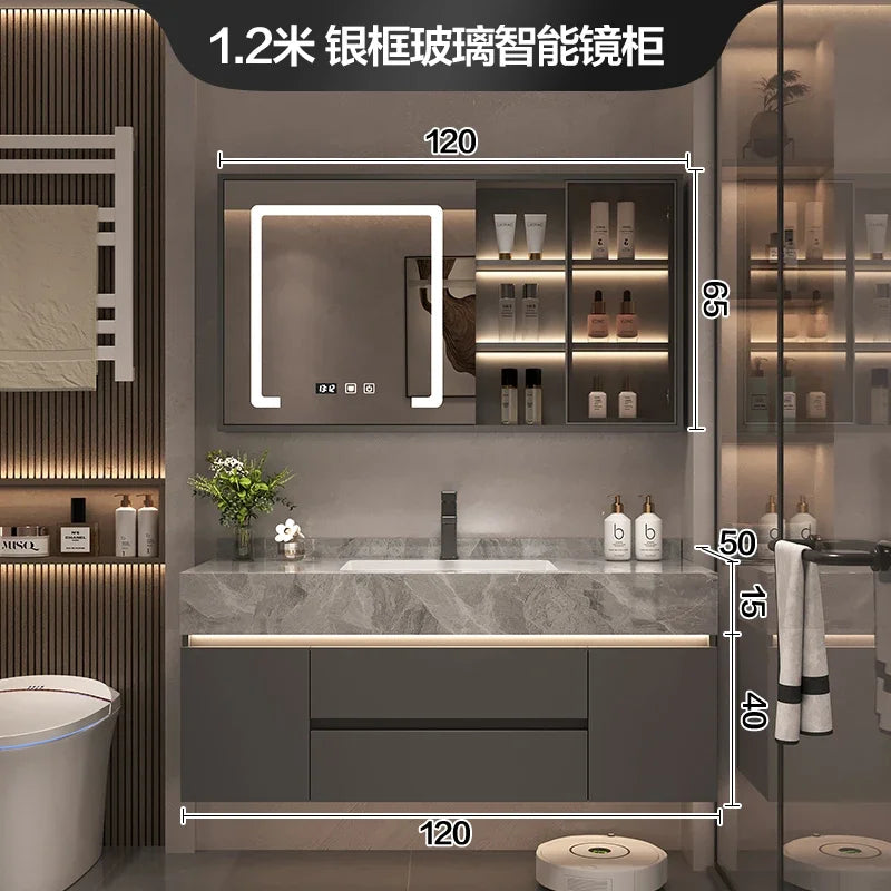 Bathroom Vanity Cabinet, Sink, Organizer Storage, Mirror