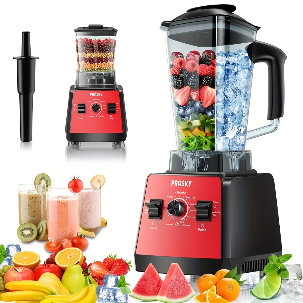 PRASKY 2400W Blender and Grinder Combo