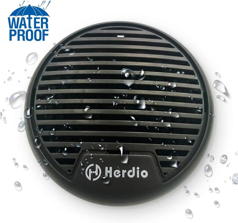 Herdio 3'' 160W 2PCS Marine Boat Waterproof Speakers Motorcycle Bluetooth Speaker Audio Stereo System For ATV UTV Outdoor Boat