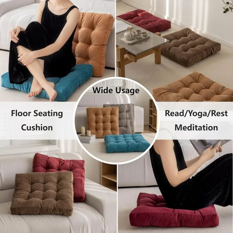 Floor Pillow Square Floor Seating Pillow Cushion Meditation Yoga Seat Kneeling Pillows