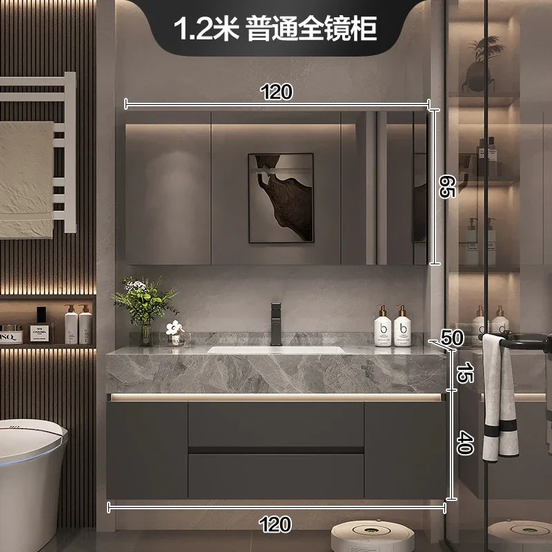 Bathroom Vanity Cabinet, Sink, Organizer Storage, Mirror