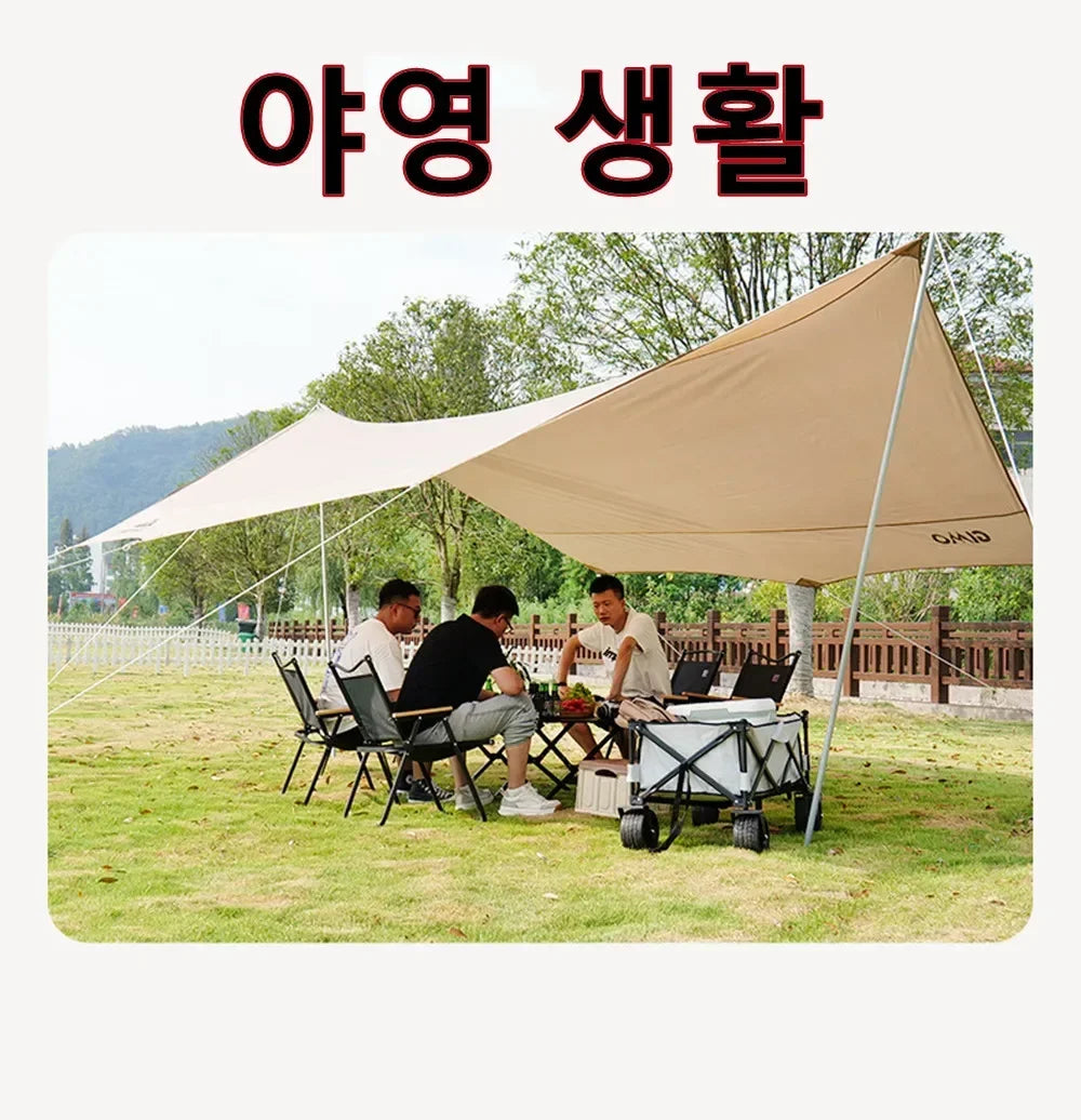 4/2/1PCS-khaki Camping Chair Portable Outdoor Chair Aluminum Alloy Wood Grain Folding Chair