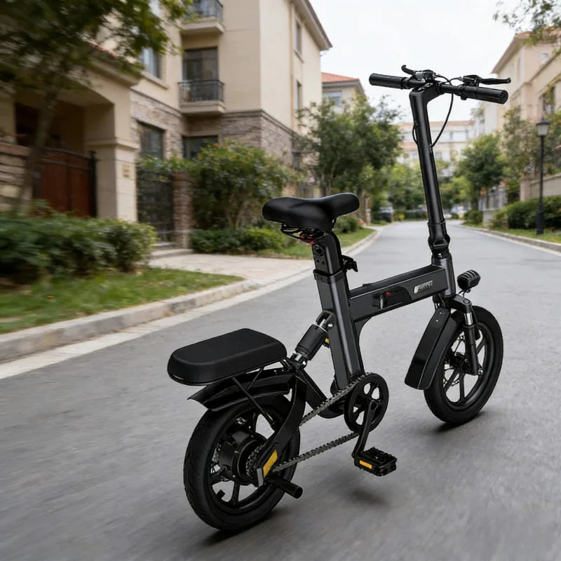 14-inch folding parent-child E-Bike, 350W brushless motor