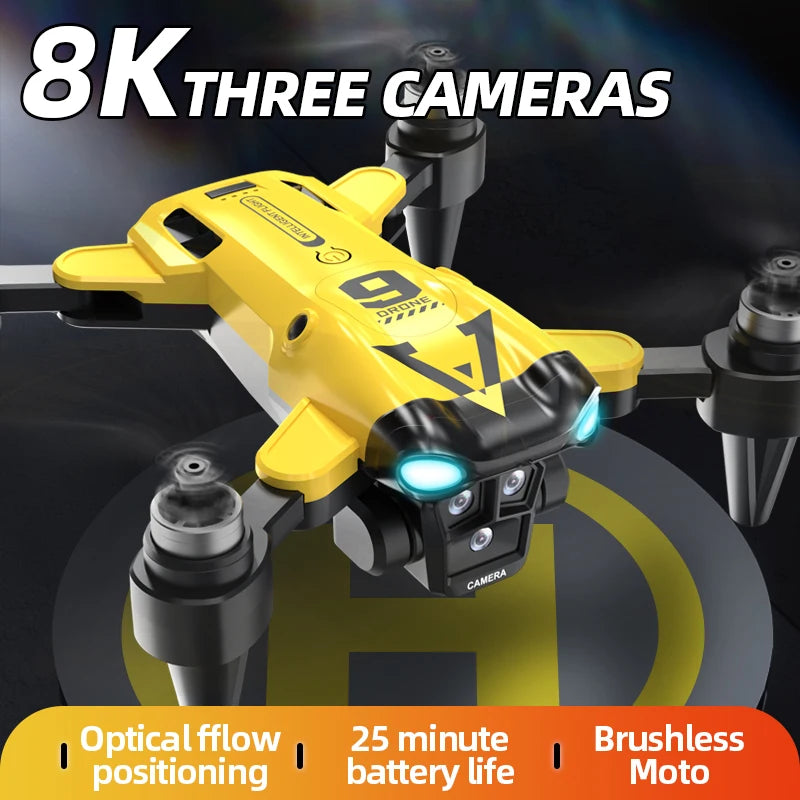 New B9 Pro RC Drone 4K 1080P Wide Angle Dual HD Camera Foldable Quadcopter WiFi FPV Altitude Hold，