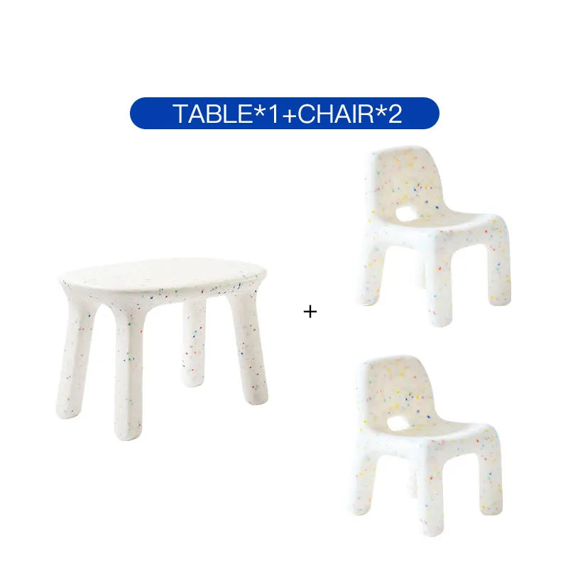 Kids Study Table And Chairs Set, Small Kindergarten Outdoor Plastic Strong Durable Table Furniture Set