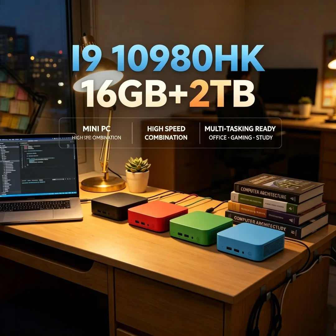 2026 Mini PC Core i9 10980HK Windows 11 Computer, Mini Desktop PC Gamer