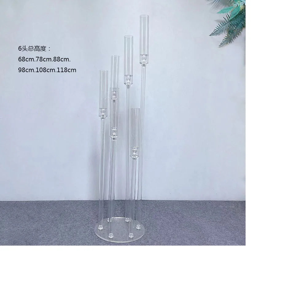 2pcs 4pcs 10pcs Candelabra, Clear Acrylic Candlesticks