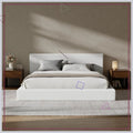 King Size Cloud Platform Bed Frame with Headboard, Upholstered Foam Cushioned Bed, No Box Spring Needed, White