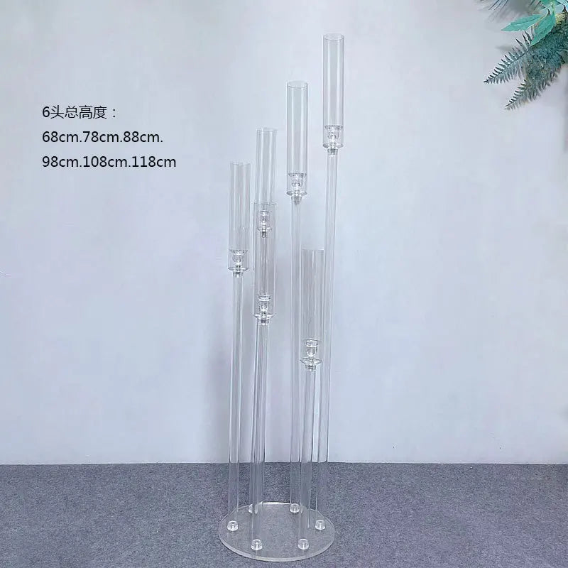 2pcs 4pcs 10pcs Candelabra, Clear Acrylic Candlesticks