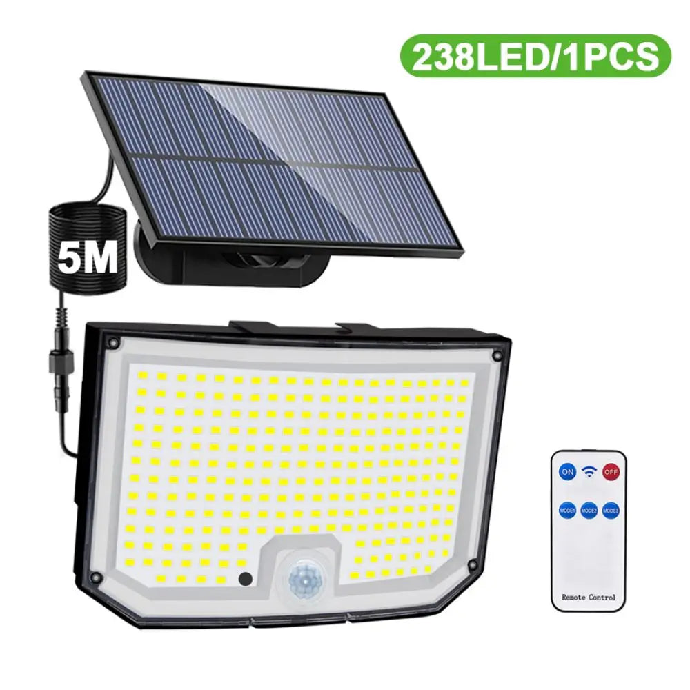 238/328 LED Solar Outdoor 348Wall Lamp IP65, Motion Sensor Solar 3 Mode Street Light