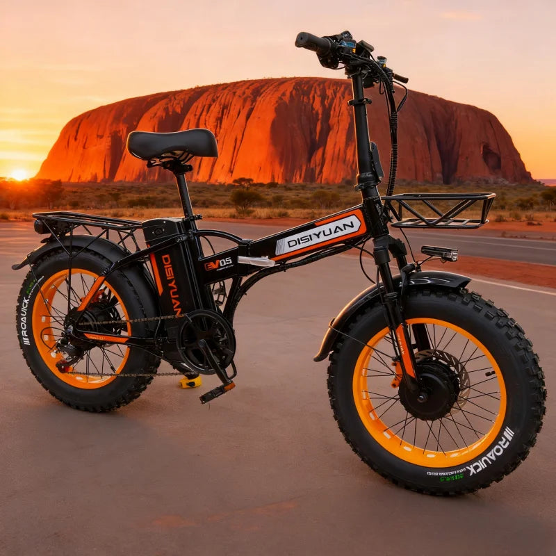 20-inch Foldable E-Bike 500W Motor Adult Multi-Shock Absorption Bike 48V-30AH Removable Battery Electric Bike