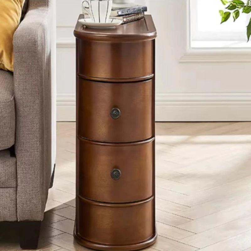 modern Tribesigns End Table Round Solid Wood