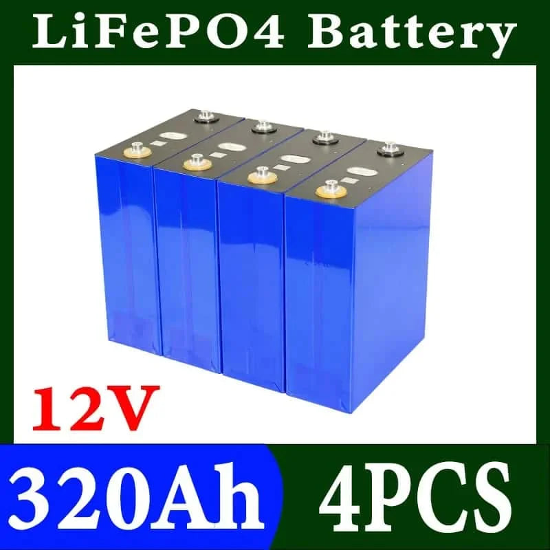 Lifepo4 Battery 3.2V 360AH 340AH 320AH 280AH 100AH for DIY Car Marine Solar Energy Storage 12V 24V 48V Grade A EU US Tax-Free