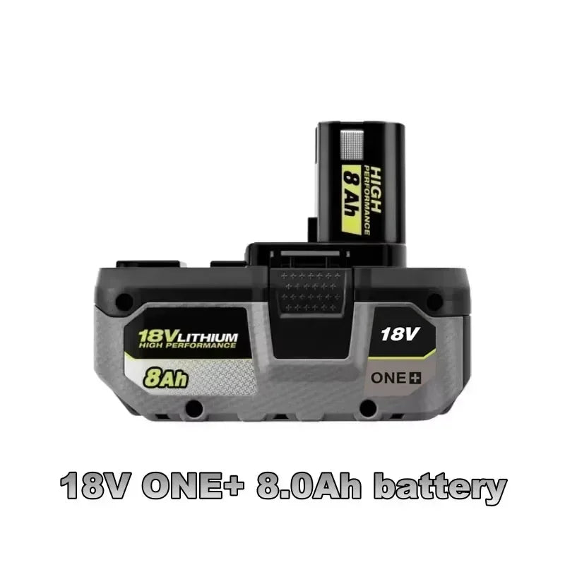 RYOBI 18V ONE+ 6.0Ah 8.0Ah Premium Lithium Rechargeable Battery, 2026 New Upgrade Shockproof Long Endurance Cordless Tool Battery