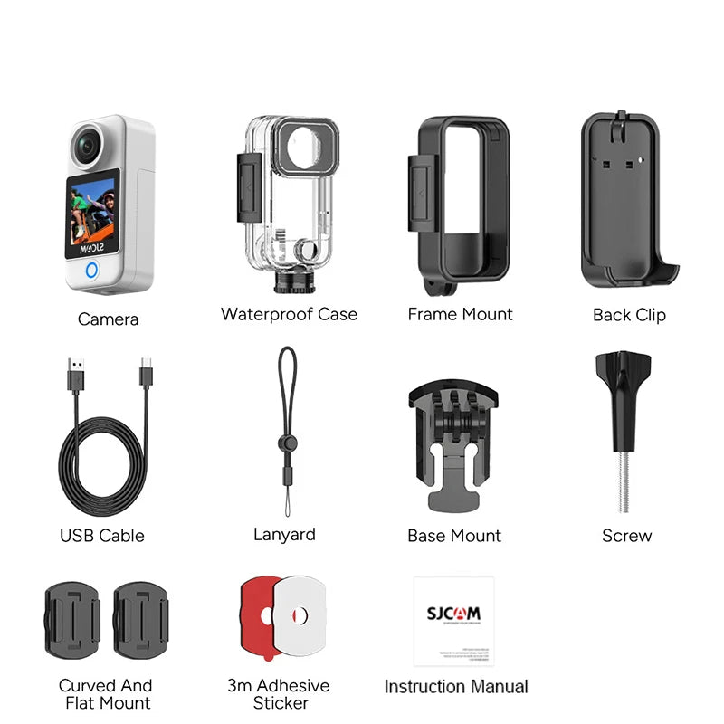 SJCAM C300 Pocket Mini Travel Action Camera 1/2.8" CMOS Sensor Vlog Combo 4K 30FPS Video 30M Waterproof Set Motorcycle Sport Cam
