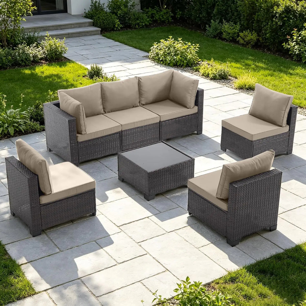 7-Piece Outdoor Wicker Patio Set