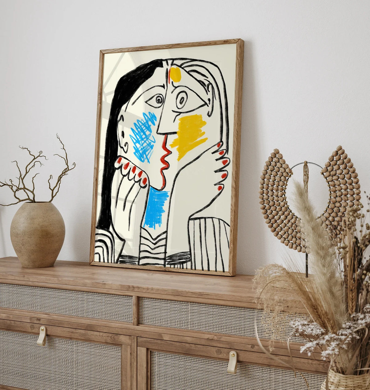Picasso Exhibition Poster, Picasso The Kiss Art Print,