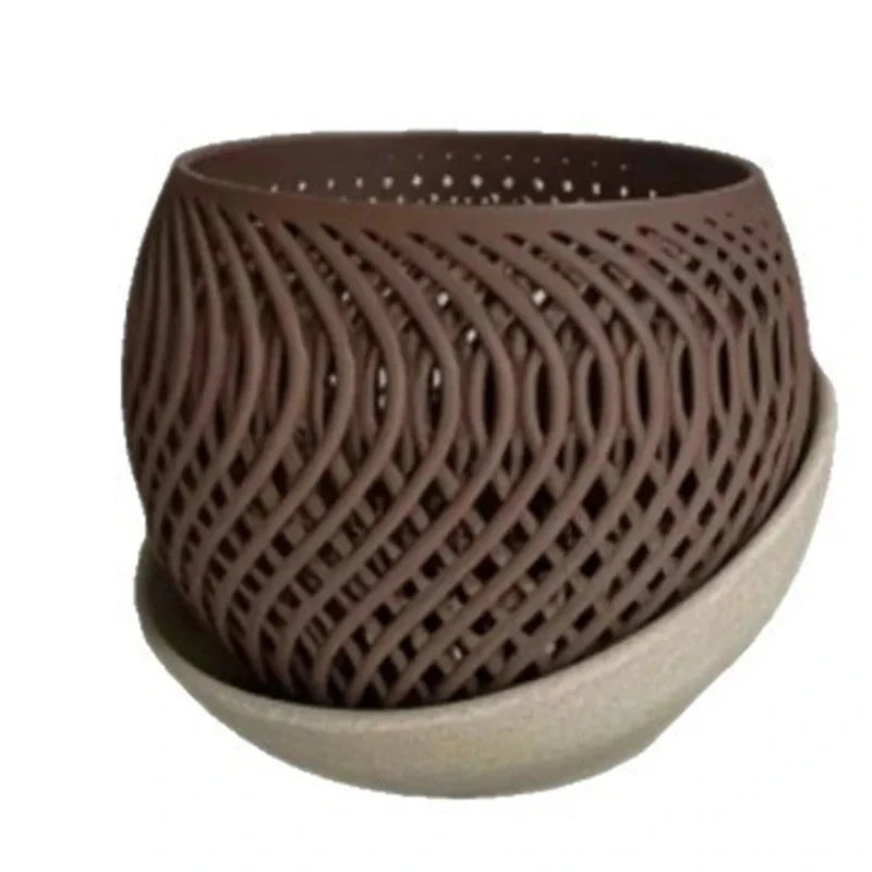 3D Printed Orchid Flower Pot, Polygonal Succulent Flower Pot