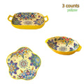 Bohemian ceramic plate set, double-eared fish plate, household steamed fish plate, high-value salad plate, cooking plate