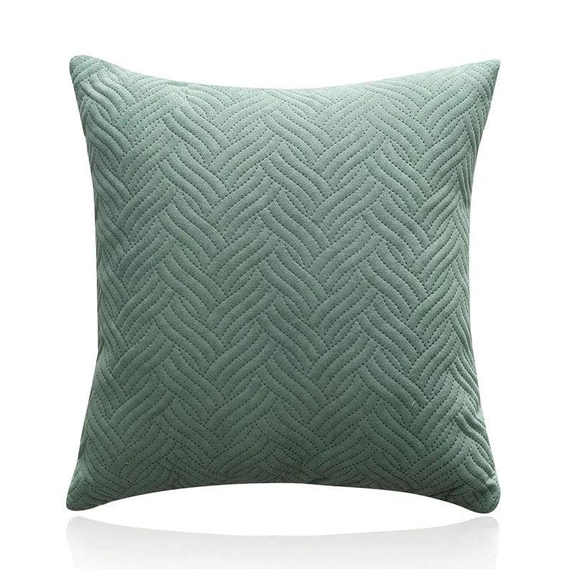 Quilted Velvet Pillowcase Throw Pillow Covers 45x45cm