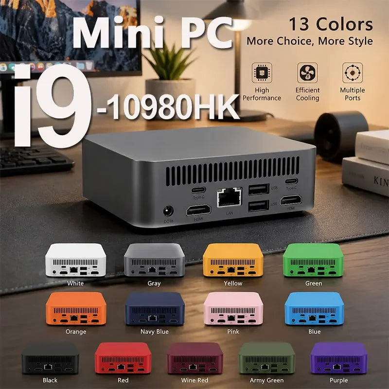 2026 Mini PC Core i9 10980HK Windows 11 Computer, Mini Desktop PC Gamer