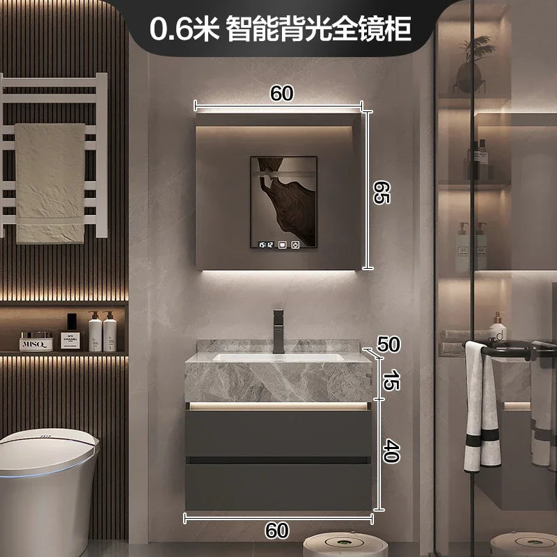Bathroom Vanity Cabinet, Sink, Organizer Storage, Mirror