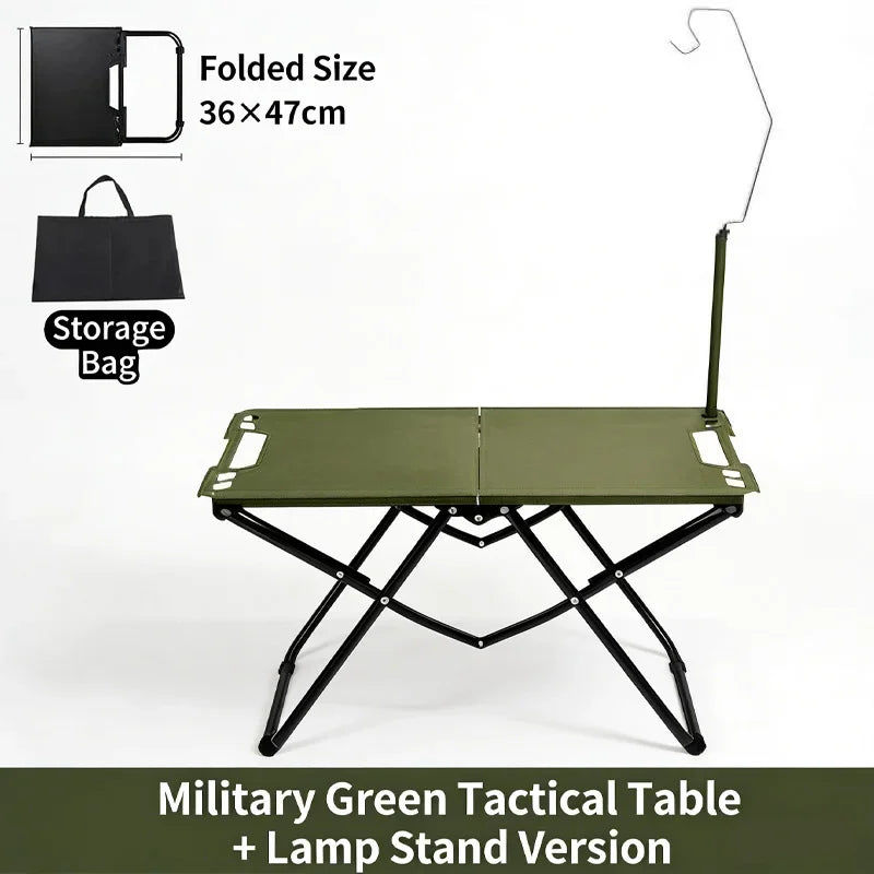 Portable Folding Stainless Steel Camping Table,