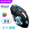 2.4G Wireless Rechargeable Bluetooth RGB Backlit Gaming Mouse