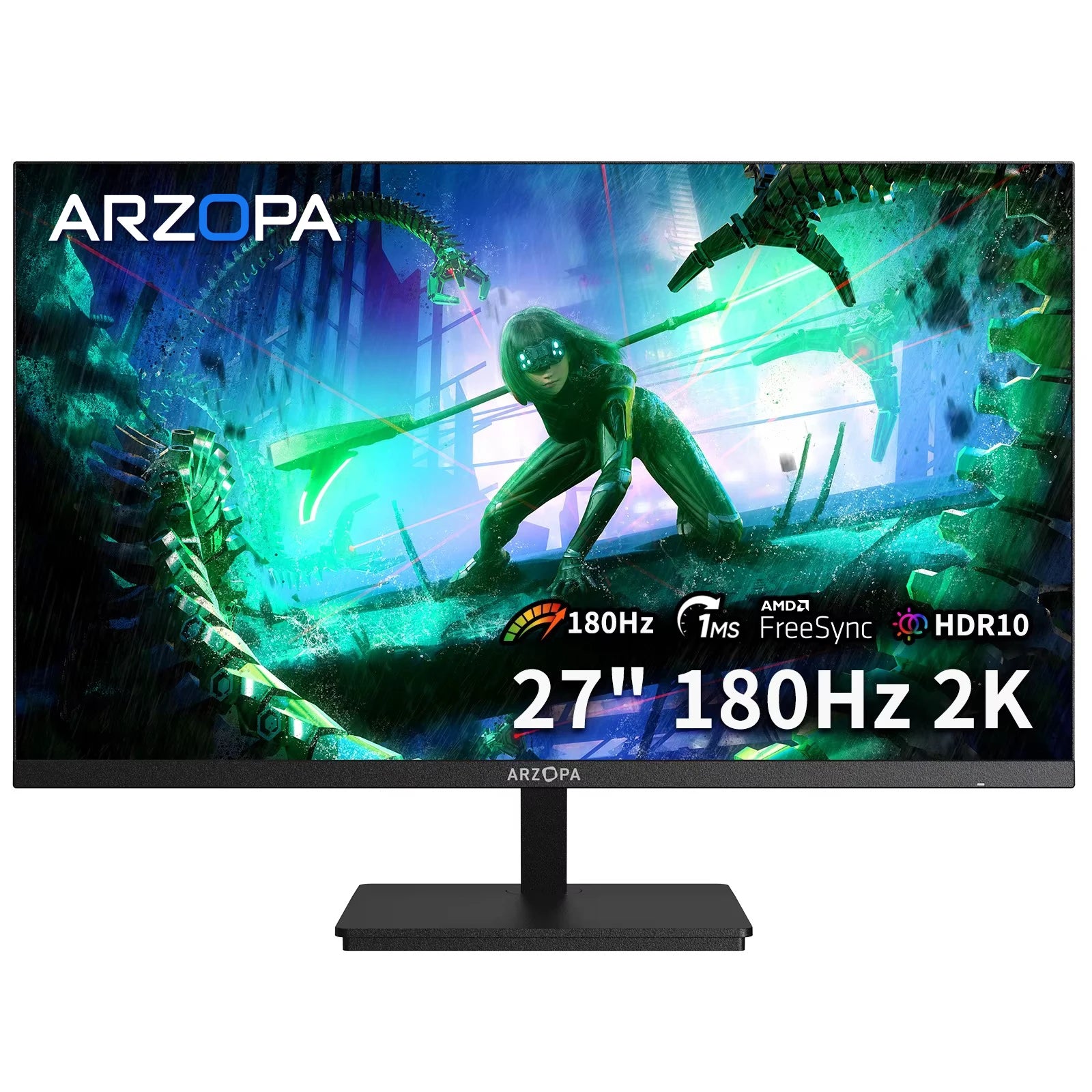 New ARZOPA 27 inch monitor 180hz gaming monitor QHD 2K Monitor for PC,2560*1440,Fast IPS,with Type-C,Samsung DeX mode,FreeSync