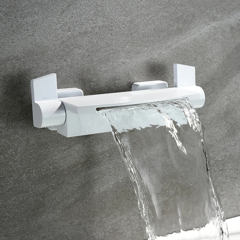 Waterfall Tub Faucet, Dual Handles