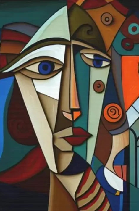 Abstract Wall Art, Cubist HD Canvas Poster Prints