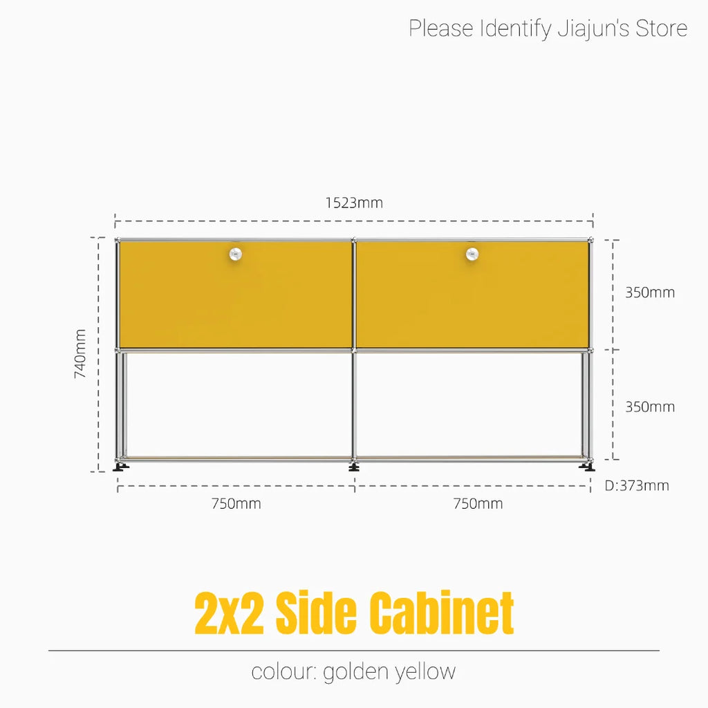 Hot-Seller | Minimalist Steel Storage Side Cabinet, Slim Profile Flip Door Unit