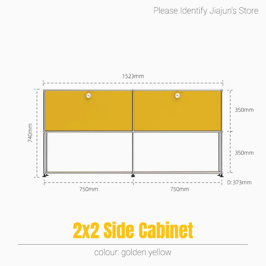 Hot-Seller | Minimalist Steel Storage Side Cabinet, Slim Profile Flip Door Unit