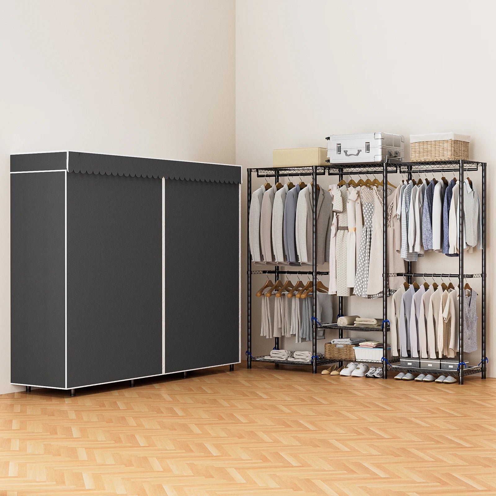Freestanding Portable Heavy Duty Clothes Rack