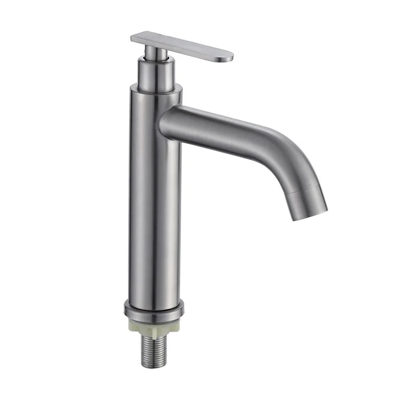 1/2Inch 304Stainless Steel Single Bathroom Basin Faucet