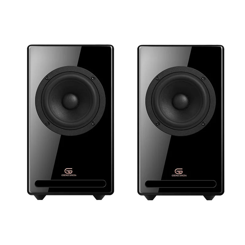 G1Pro HIFI Passive Bookshelf Speakers 4 Inch Carbon Fibre Full-range Paint Home Audiophile Passive Speakers 80W Output Power
