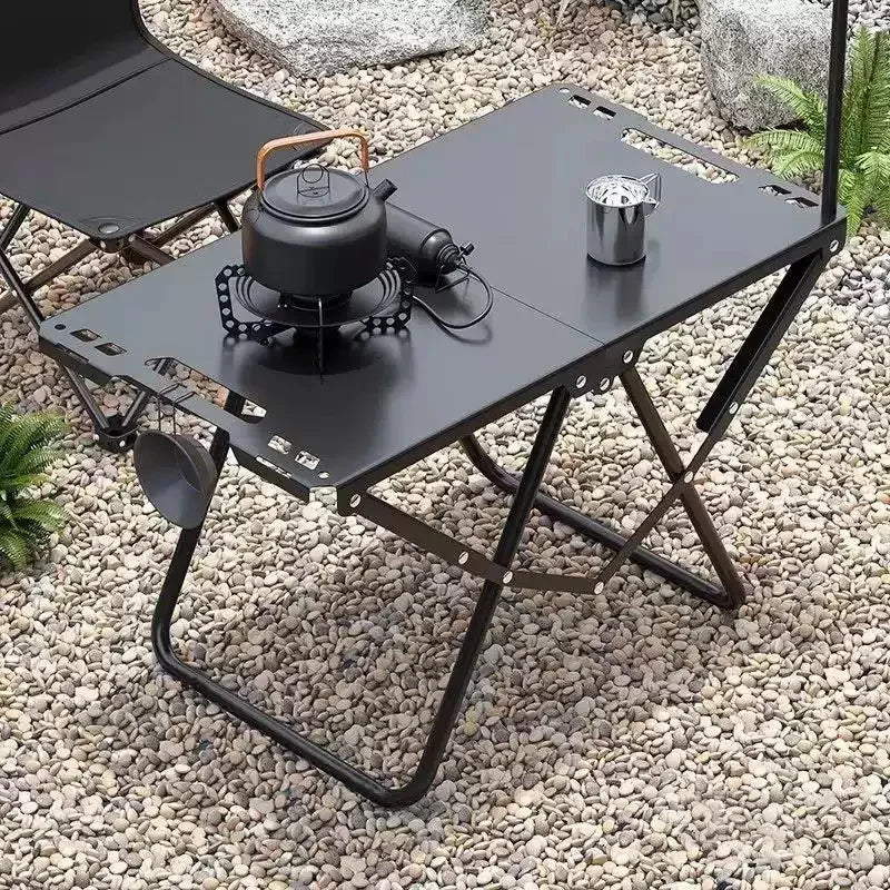 Portable Folding Stainless Steel Camping Table,
