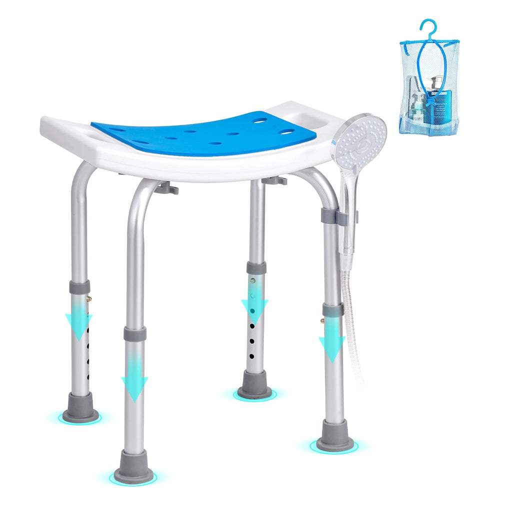 SucceBuy Shower Stool with Built-in Handles