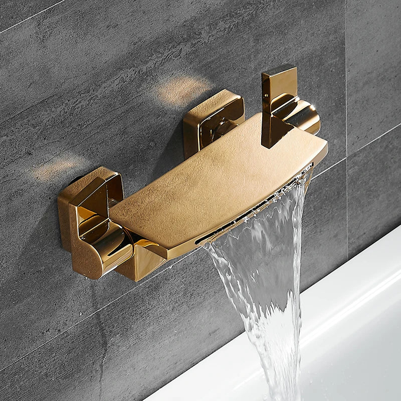 Waterfall Tub Faucet, Dual Handles