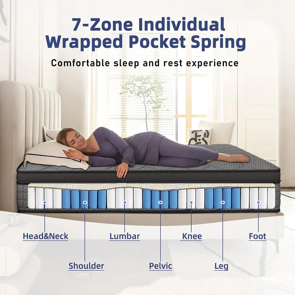 12"/14" Inch Medium Gel Memory Foam Mattress, Twin, Full, Queen, King Mattress In A Box