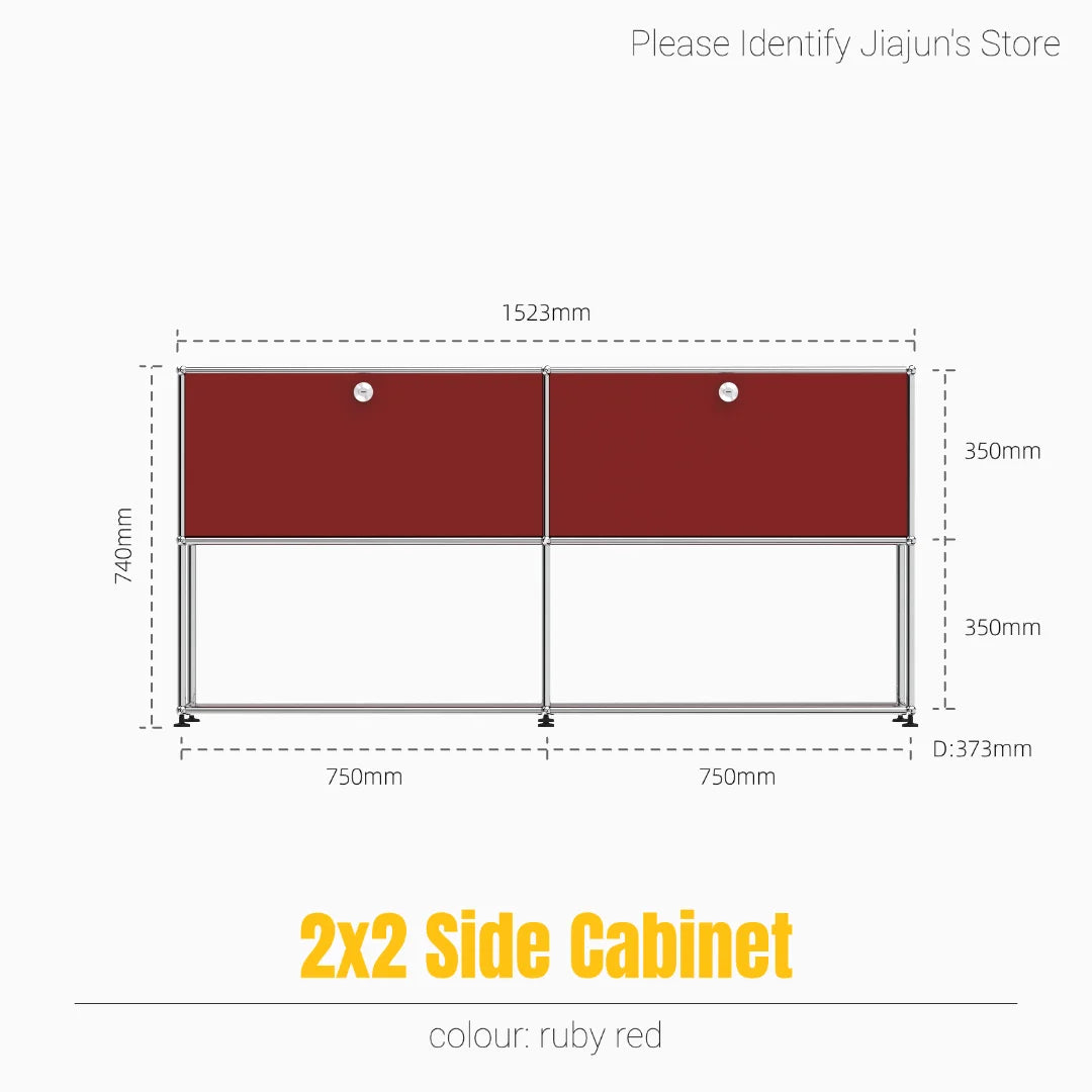 Hot-Seller | Minimalist Steel Storage Side Cabinet, Slim Profile Flip Door Unit